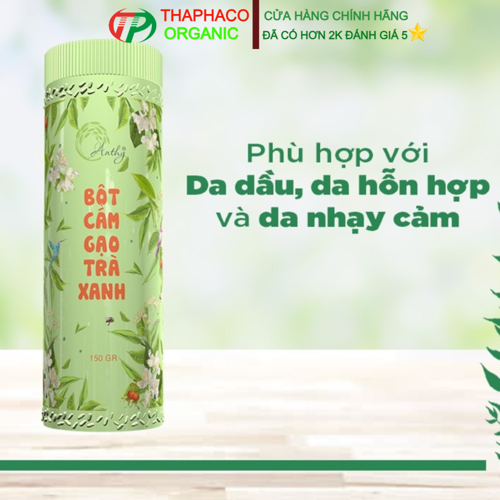 Bột Cám Gạo Trà Xanh Anthy Hộp 150gr Date Mới