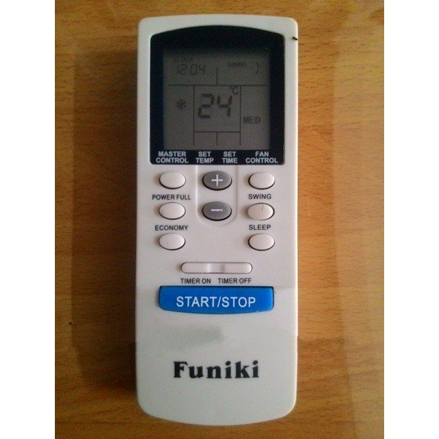 Điều khiển điều hòa funiki nút xanh Start/Stop