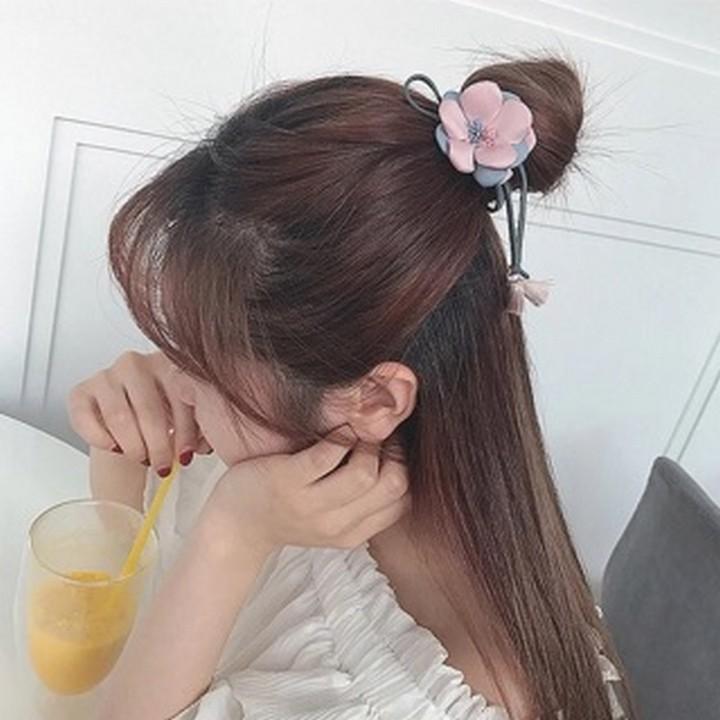 Buộc tóc hoa rơi tiểu thư Hàn quốc cột tóc cổ trang dễ thương