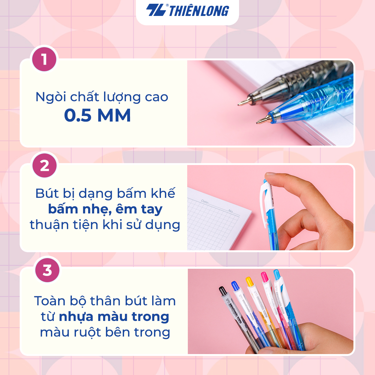 Combo 50/100/200 Bút bi Điểm 10 TP-06