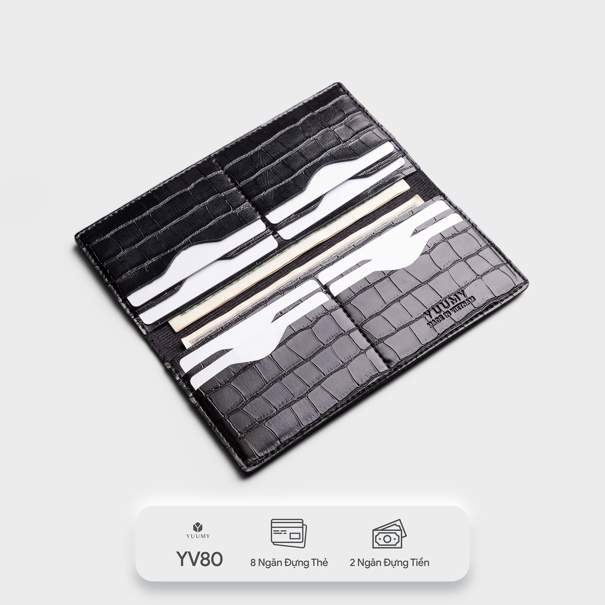 Ví da nữ gập đôi Yuumy YV80