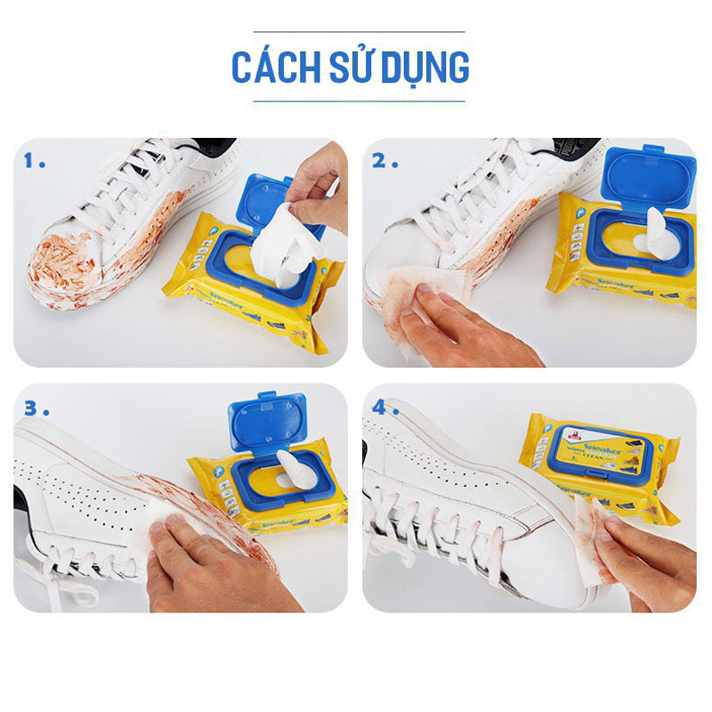 BỊCH KHĂN LAU GIÀY SNEAKER 30 TỜ