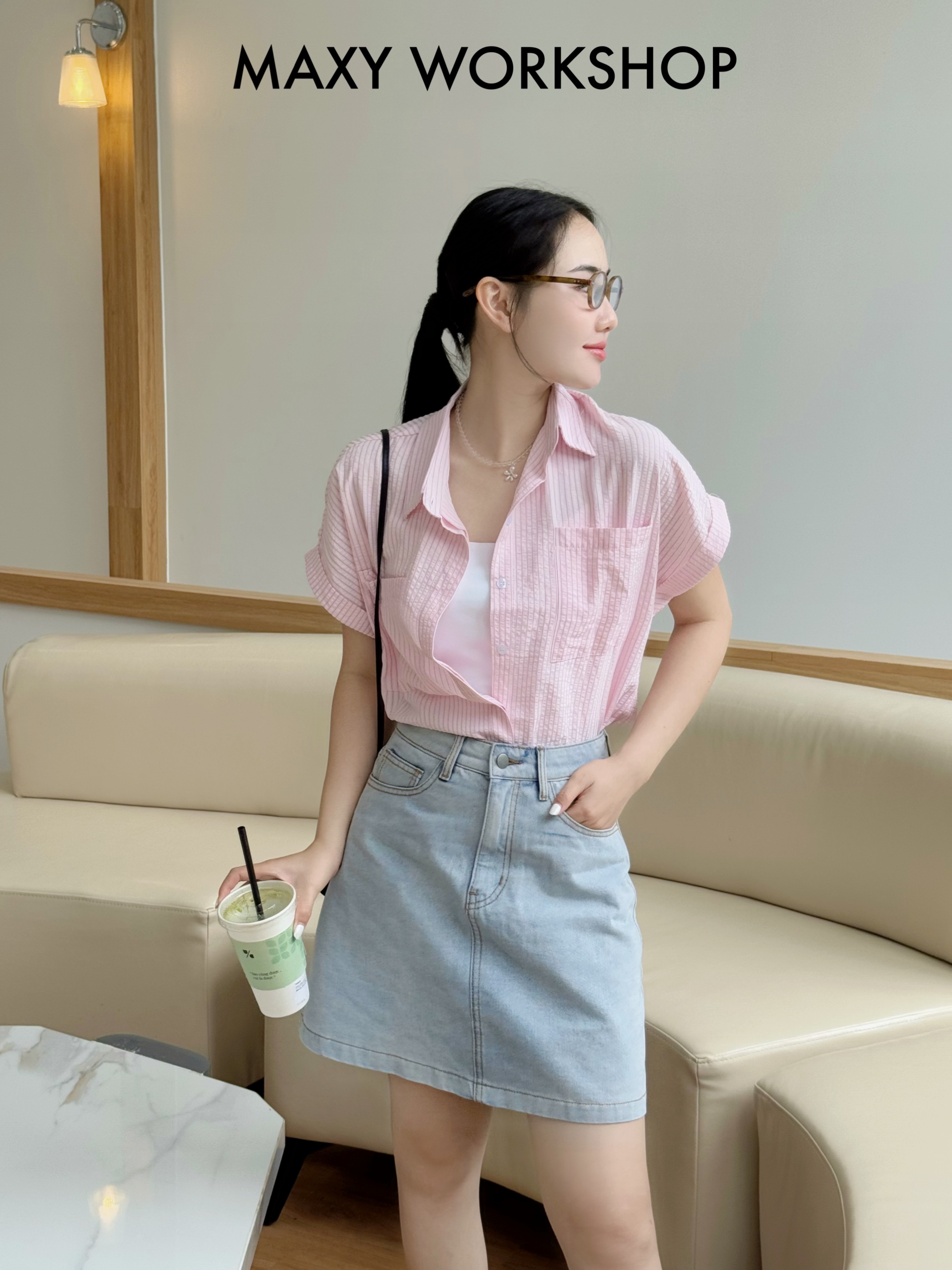 Quần váy nữ cá tính Jeans Skirt Maxy Workshop