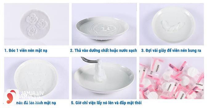 Mặt Nạ Giấy Viên Nén MINISO Nhật Bản 100V