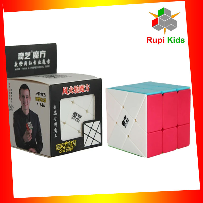 Rubik biển thể 💚 Windmill Qiyi 💚 không viền Stickerless