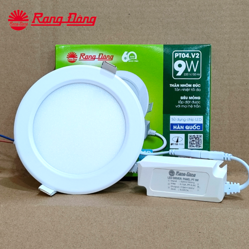 Đèn Âm Trần Panel Siêu Mỏng 7W - 9W - 12W Rạng Đông Model: PT04.V2