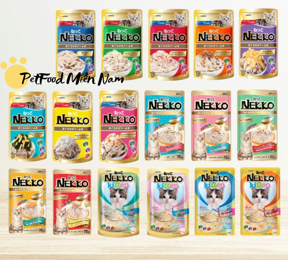 Pate cho mèo Nekko 70g đủ vị