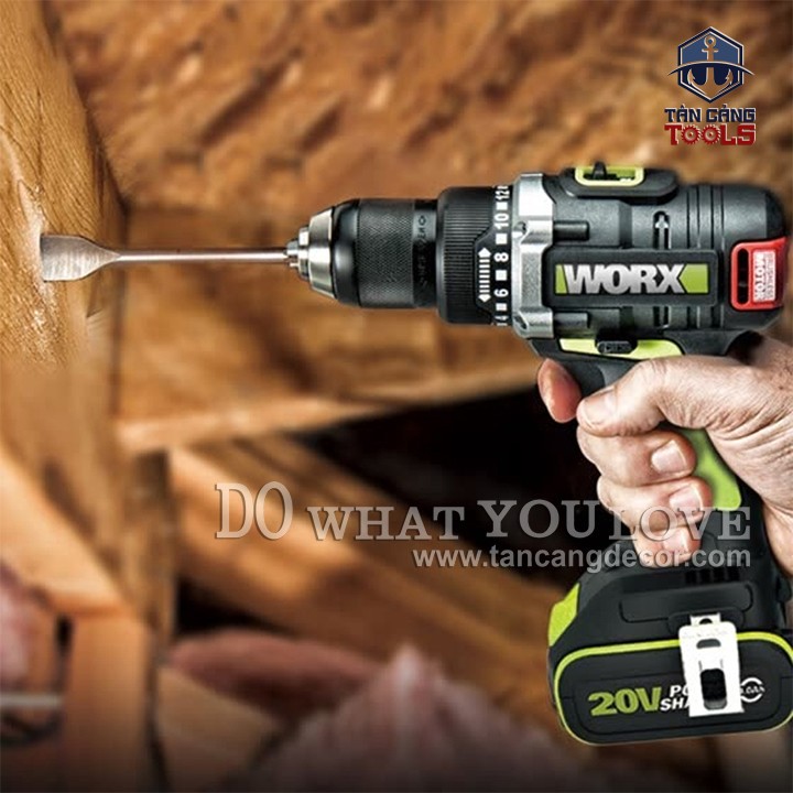 [Trả góp 0%] Máy Khoan Vặn Vít Dùng Pin 20V Worx WU185.1