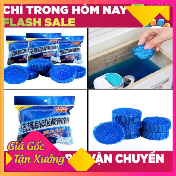 [FLASH SALE GIỜ VÀNG] Bộ 10 viên tẩy bồn cầu cực sạch và thơm mát, hạn chế sự sinh trưởng của vi trùng gây hại, khử mùi nhanh và lưu lại hương thơm dịu nhẹ Hàng Tốt