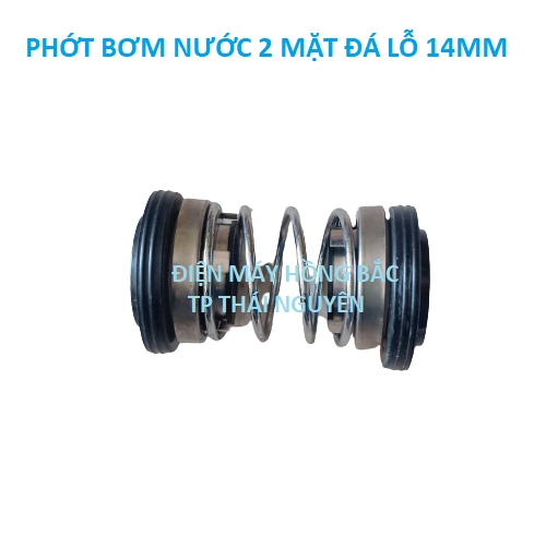 Phớt bơm tõm - bơm nước 2 mặt đá lỗ trục 14mm