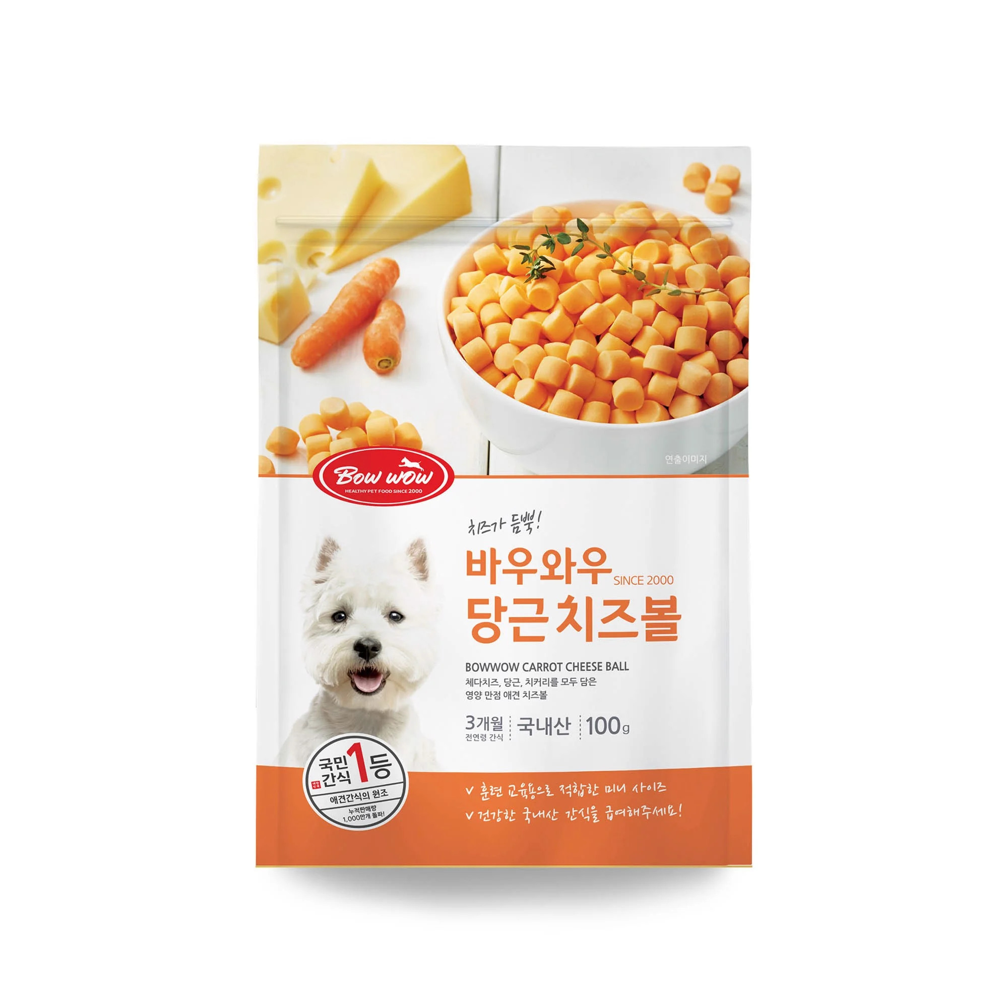 phô mai viên cà rốt Bowwow dành cho chó - T3 PETS SHOP