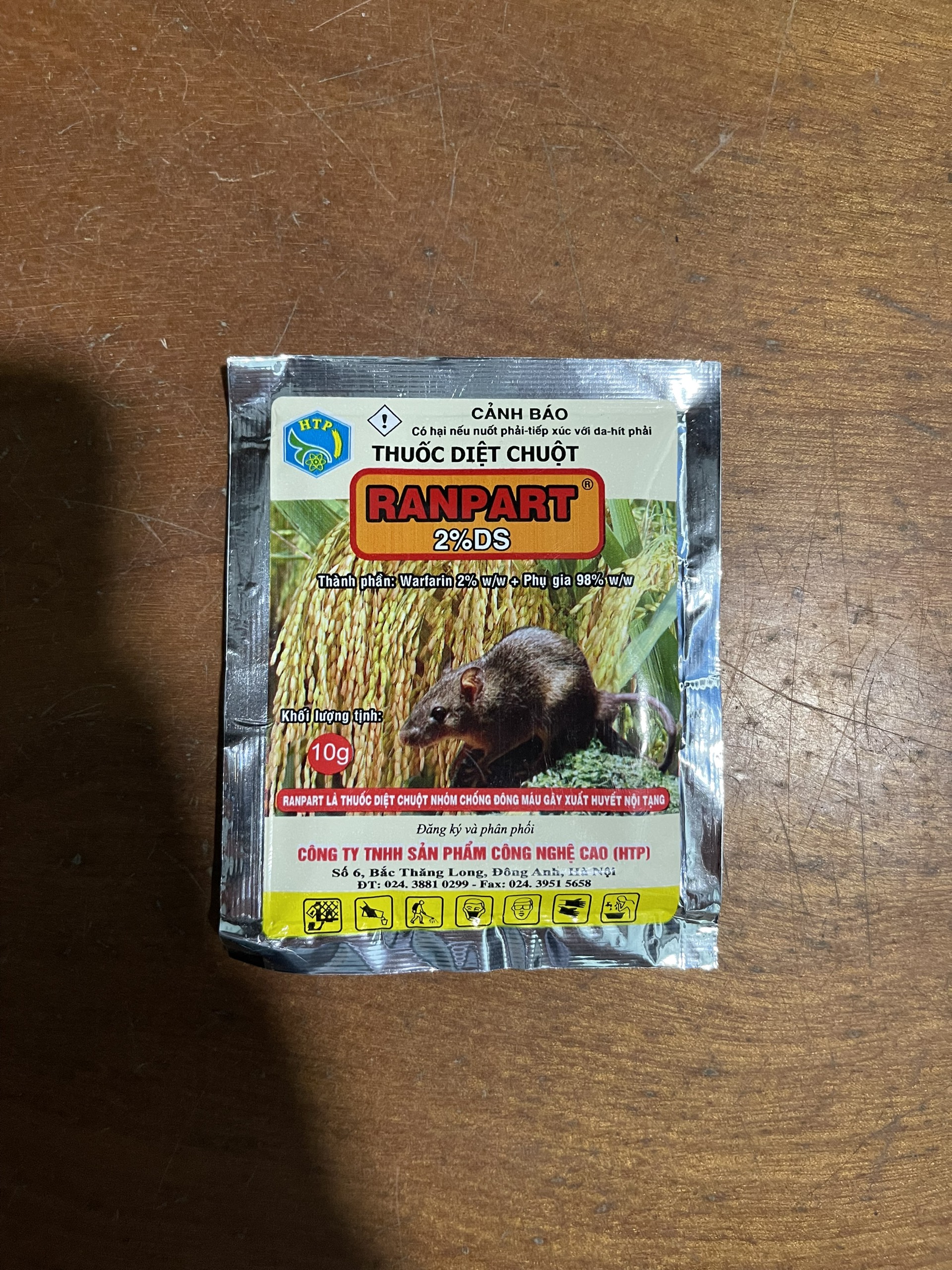 DIỆT CHUỘT RANPART 2%DS gói 10g