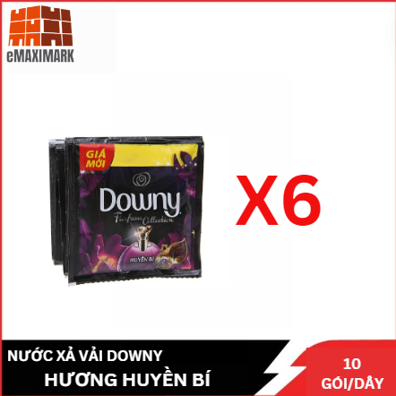 [HCM ship 2h] Combo 6 Túi Nước Xả Vải Downy Hương Huyền Bí Dây 10 Gói (20ML/Gói)