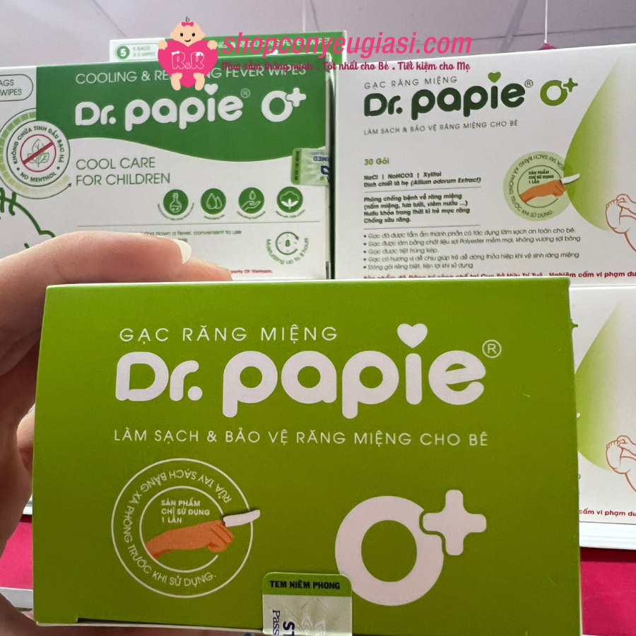 Gạc Răng Miệng Thảo Mộc cho bé Dr.Papie