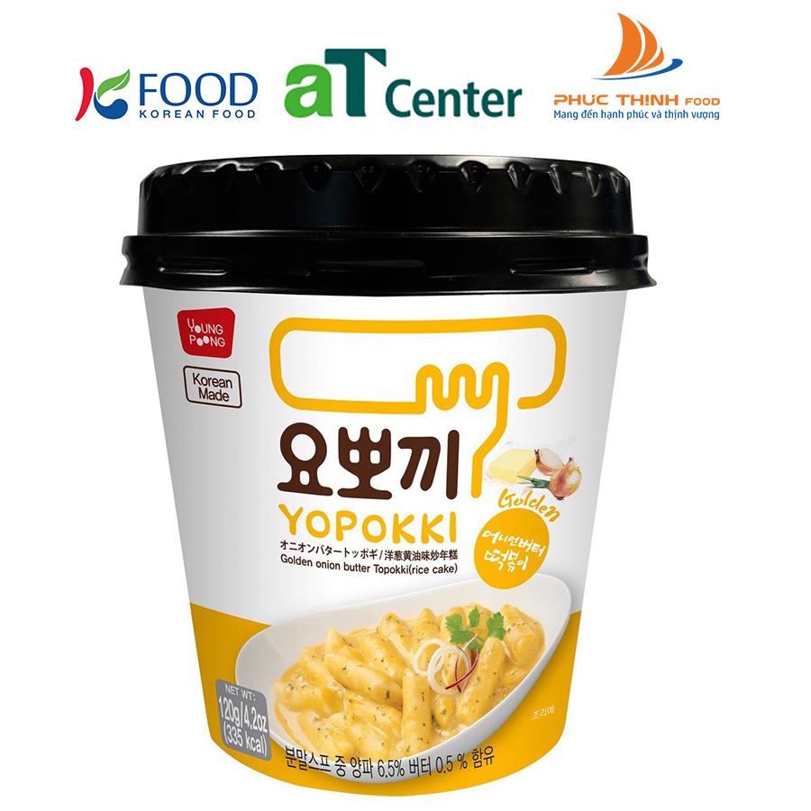 Bánh Gạo Young Poong Topokki Vị Xốt Bơ Hành Nhập Khẩu Hàn Quốc Dạng Ly (120g/ly)