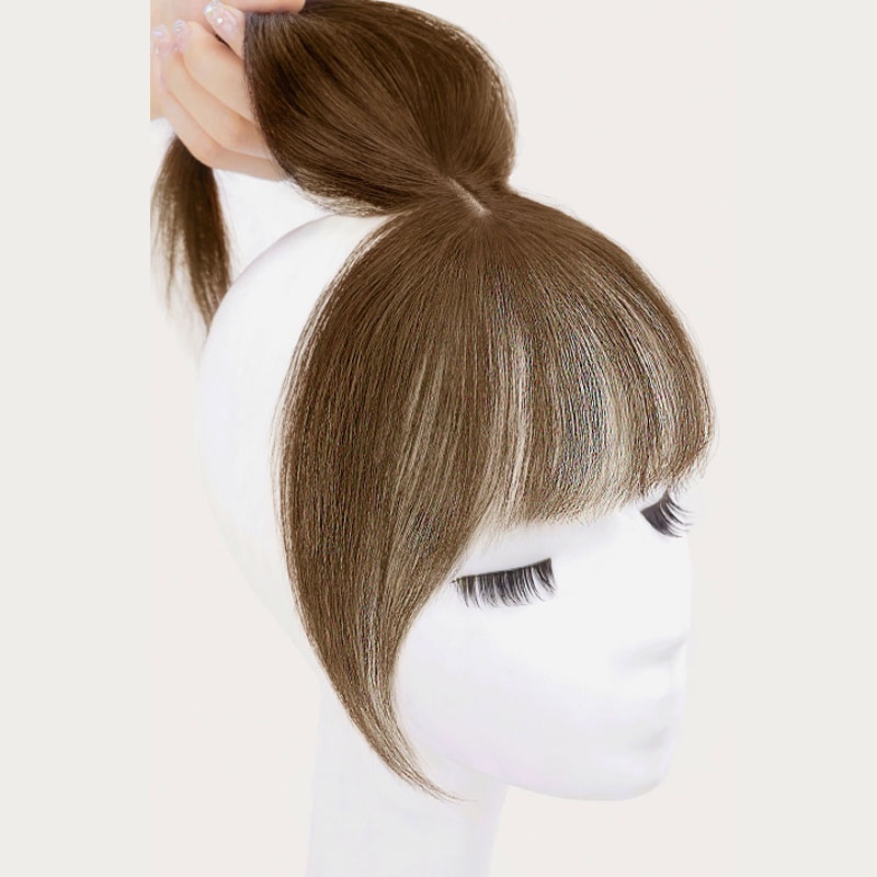Tóc giả mái hói 3d tóc thật 100% có rãnh da đầu 25cm TG211