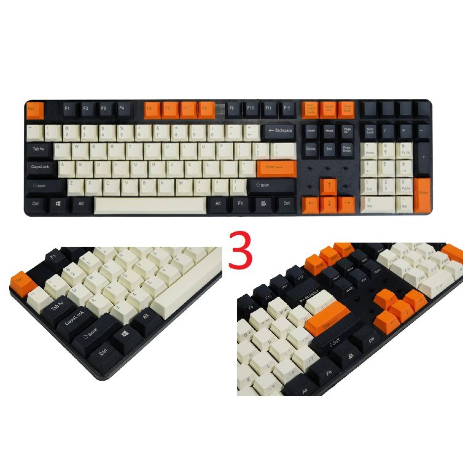 Set Keycap PBT fullsize TKL - bộ nút bàn phím cơ carbon sakura dolch