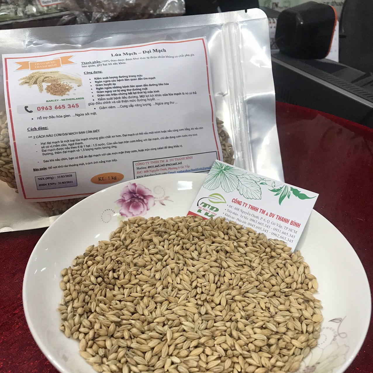 Lúa Mạch Đại Mạch 100g Khô Hàng Cty - Thảo Dược Thanh Bình
