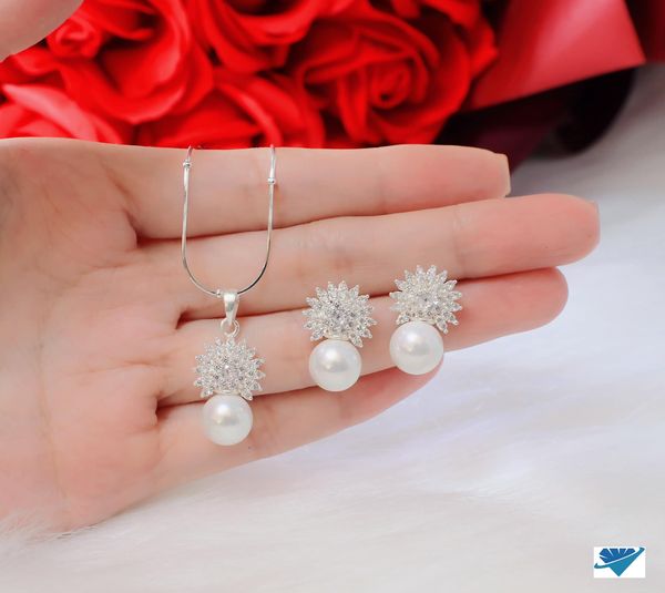 Bộ trang sức mặt trai chất liệu bạc s925 MS225a - bán lẻ từng món