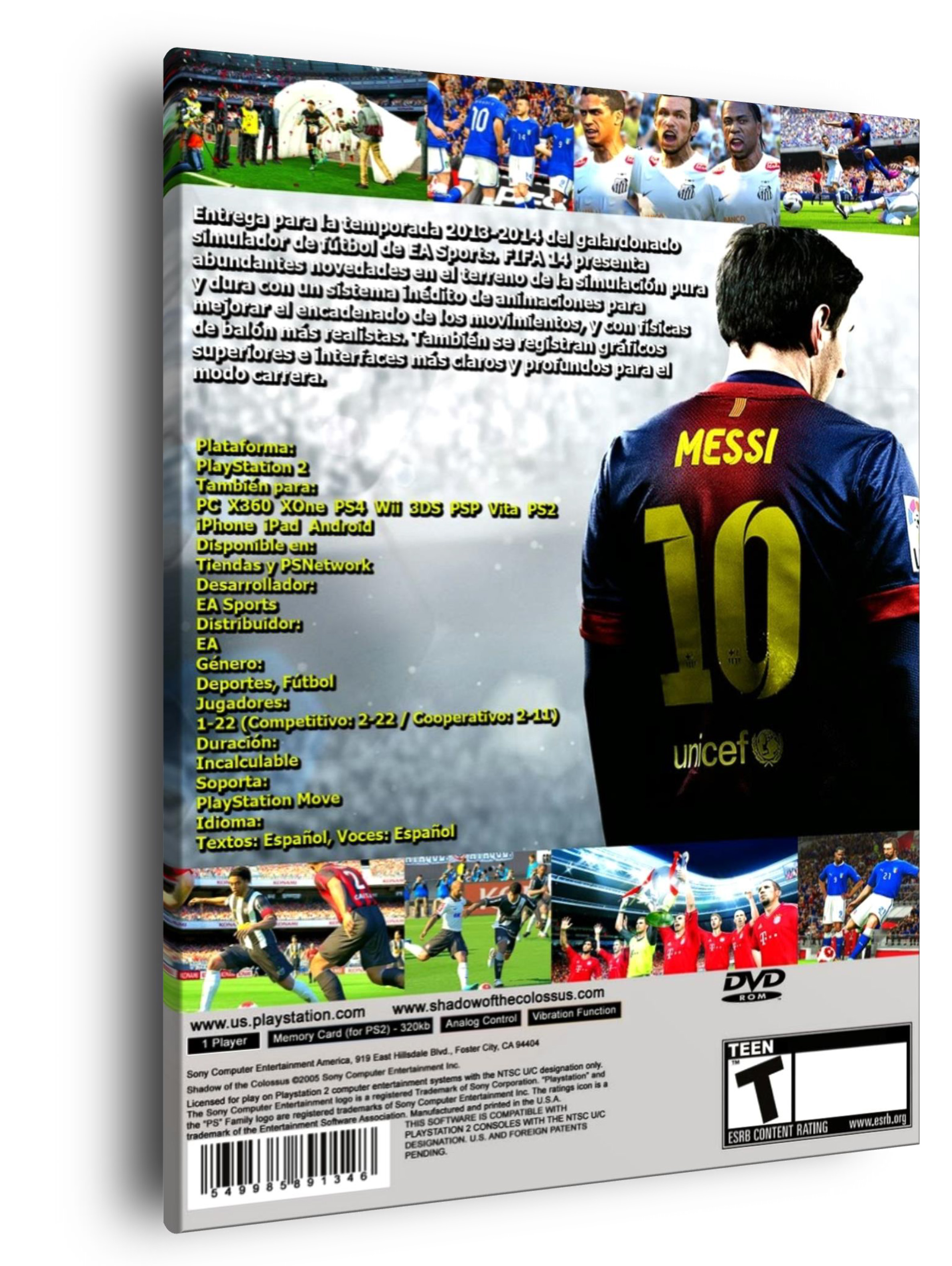 Đĩa game, FIFA 14 (thể thao) cho máy game PS2