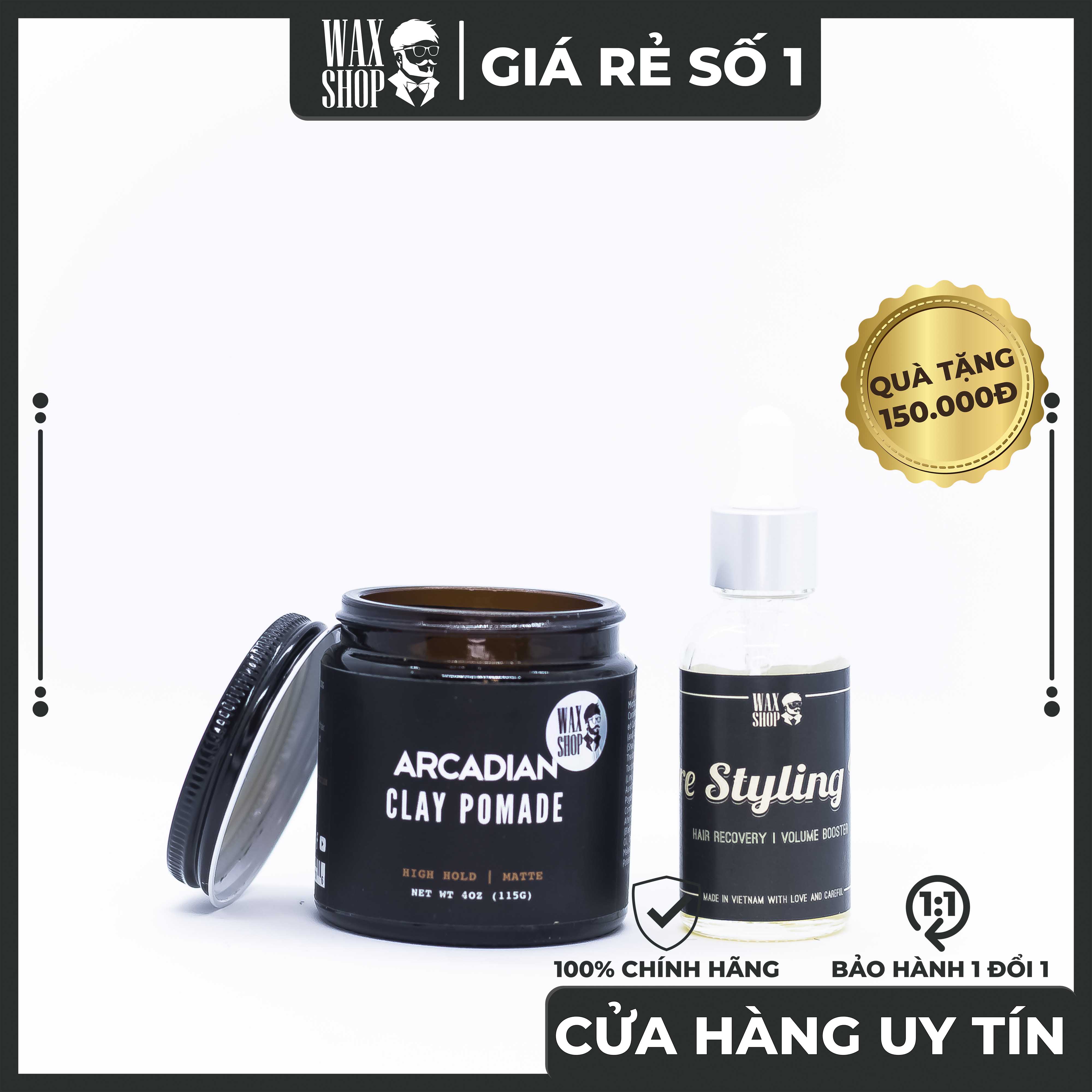 [HCM]Sáp Vuốt Tóc Arcadian Clay Pomade - Arcadian
