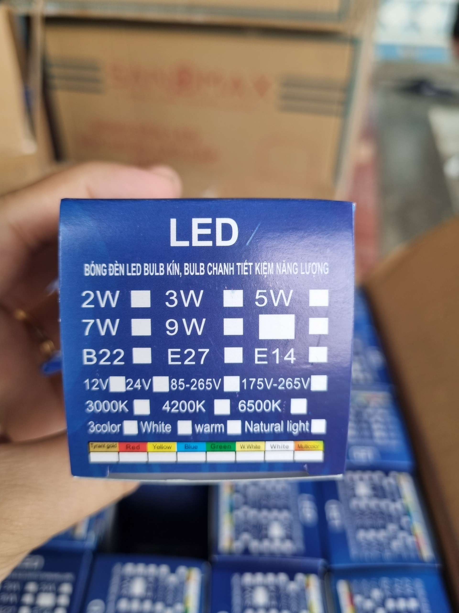 Bóng đèn LED BULB kín nước tròn 3W (ánh sáng trắng - vàng nắng)