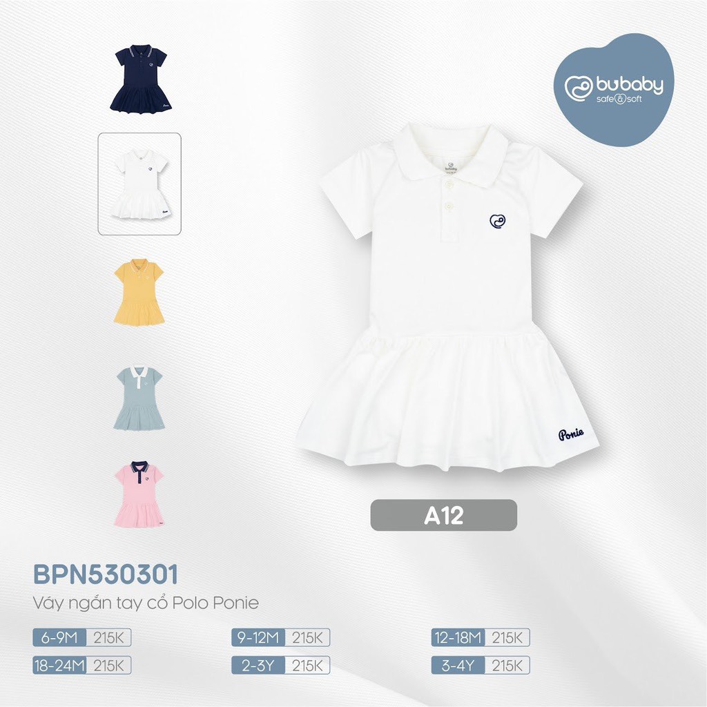 Váy ngắn tay Polo ponie Bubaby Bình Dương