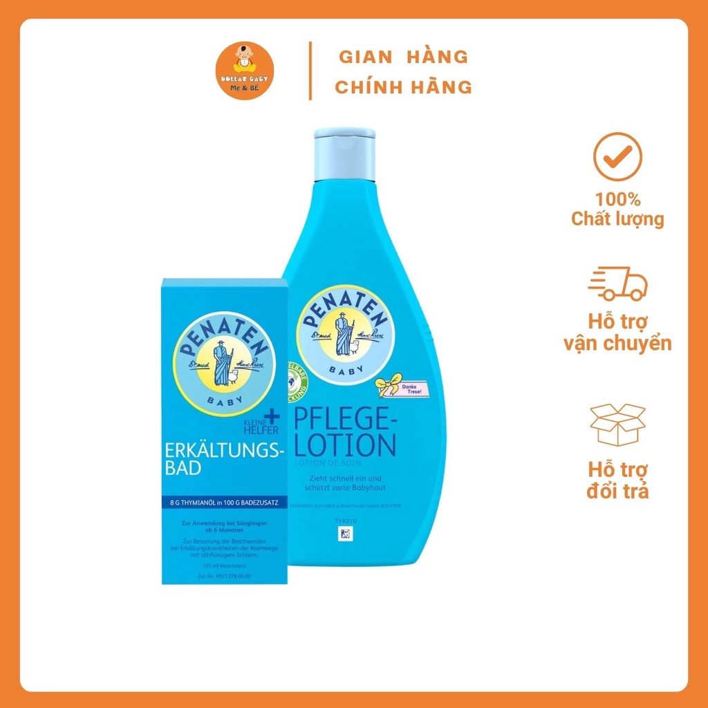 Combo sữa tắm và tinh dầu penaten an toàn cho bé thơm tho cả ngày - 2 món