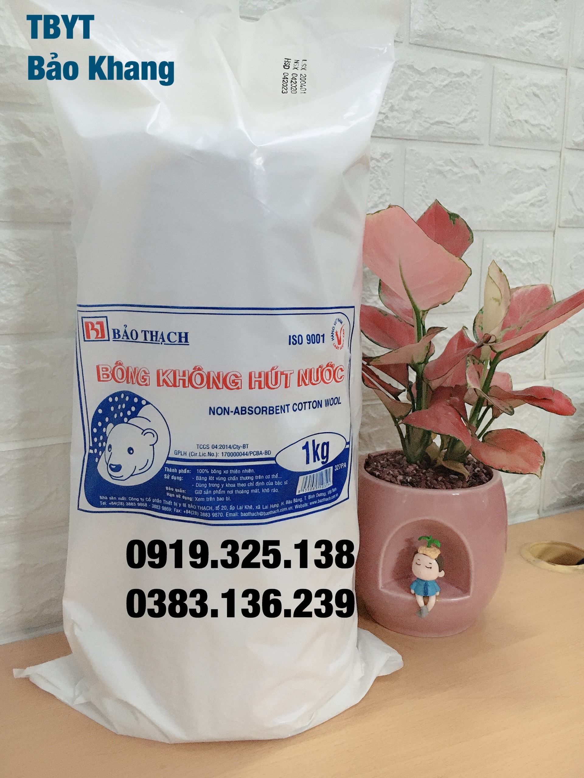 Bông mỡ không thấm nước Bảo Thạch - 1kg