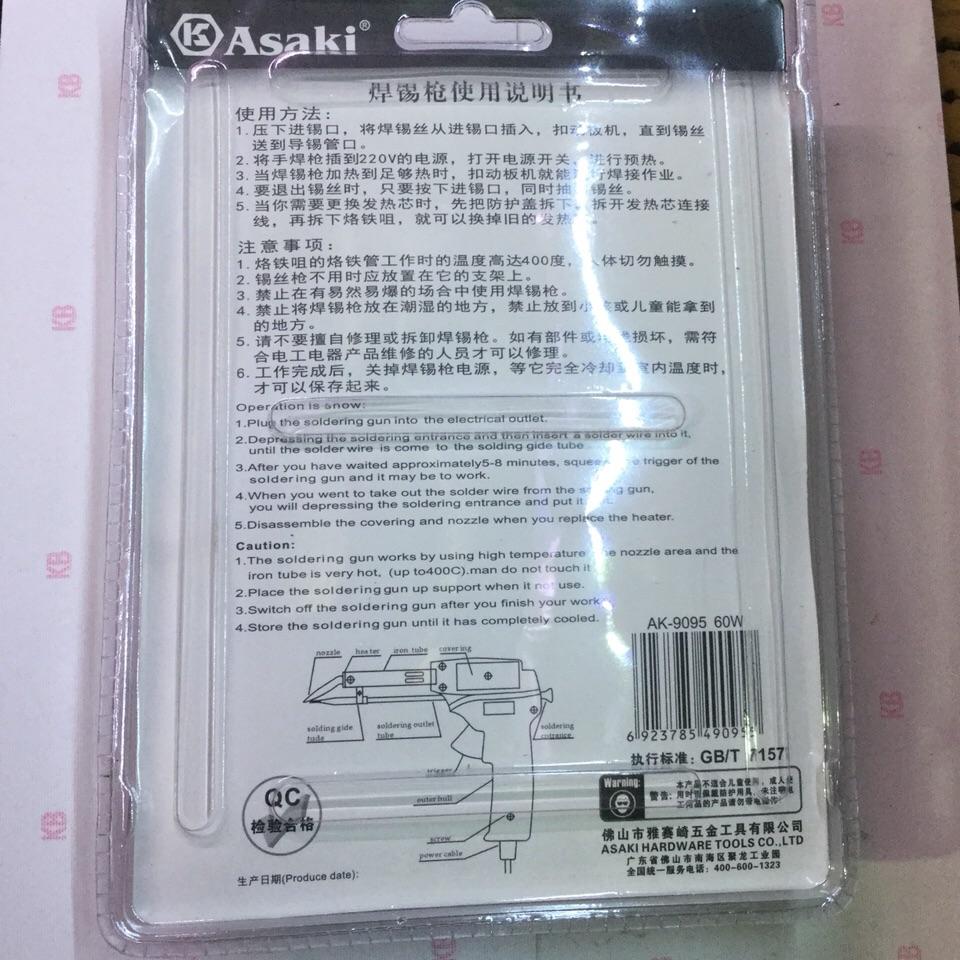 Mỏ hàn xung 60 W /ASAKI tự động đẩy