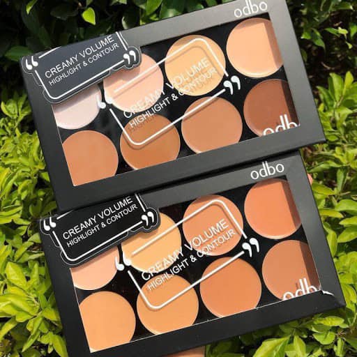 Bảng kem tạo khối & bắt sáng odbo creamy volume highlight & contour