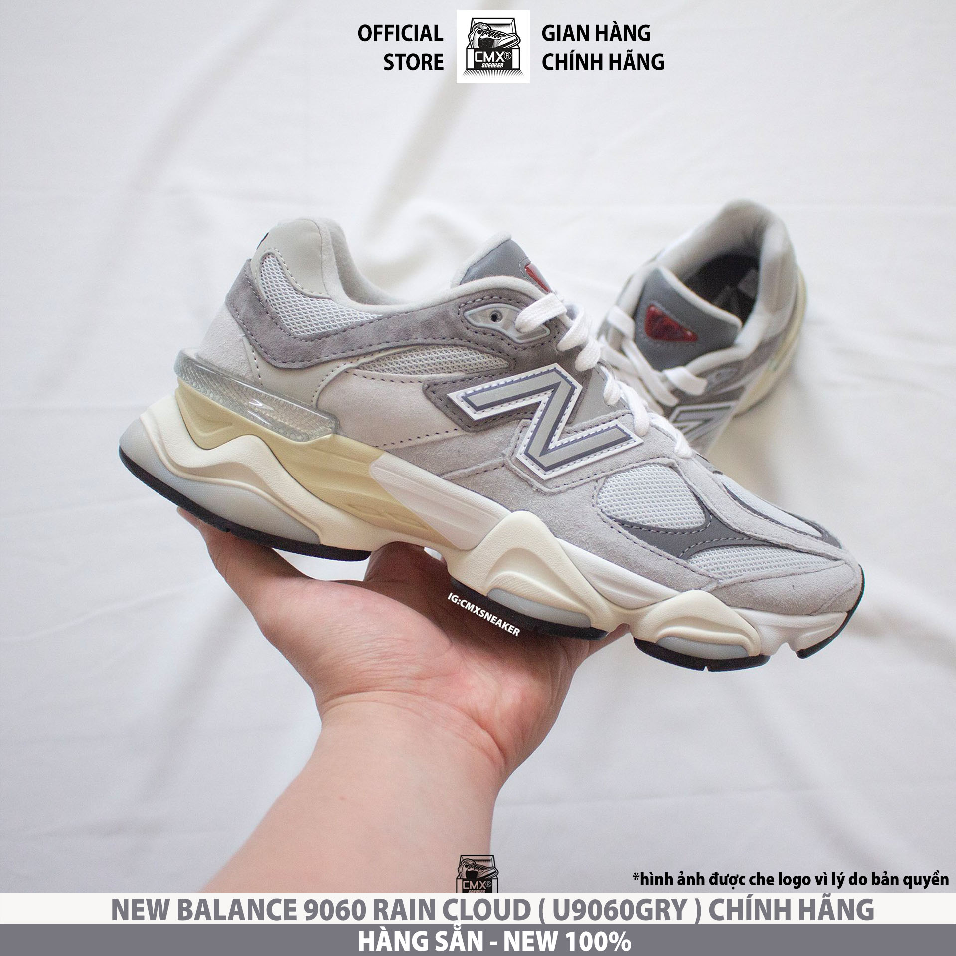 [ HÀNG CHÍNH HÃNG CÓ SẴN ] Giày NEW BALANCE 9060 RAIN CLOUD ( U9060GRY ) - AUTHENTIC 100%