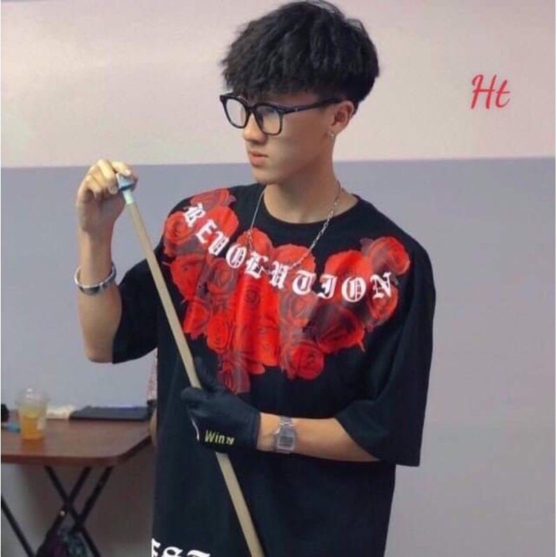 Áo phông hoa hồng to HT12