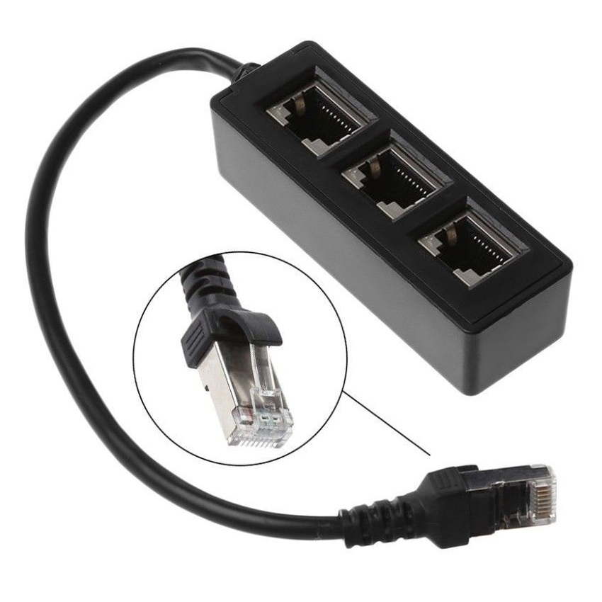Dây chia cổng mạng RJ45 1 ra 3 - RJ45 Cable splitter 1-3