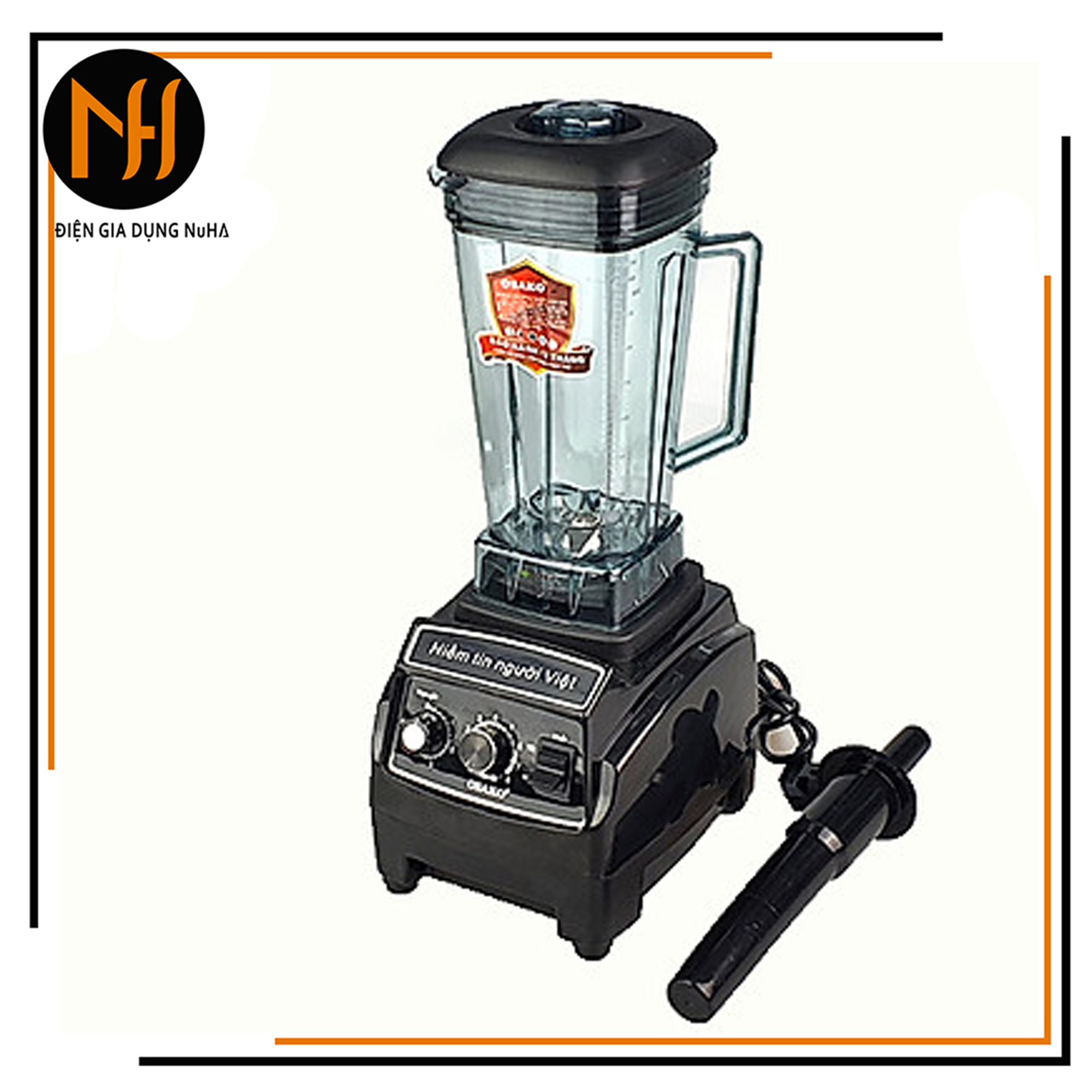 Máy xay sinh tố công nghiệp 1800W Osako OS1800 dung tích cối 2L bộ dao 6 lưỡi-màu đen-Cam kết cung cấp linh kiện 100% khi khách cần