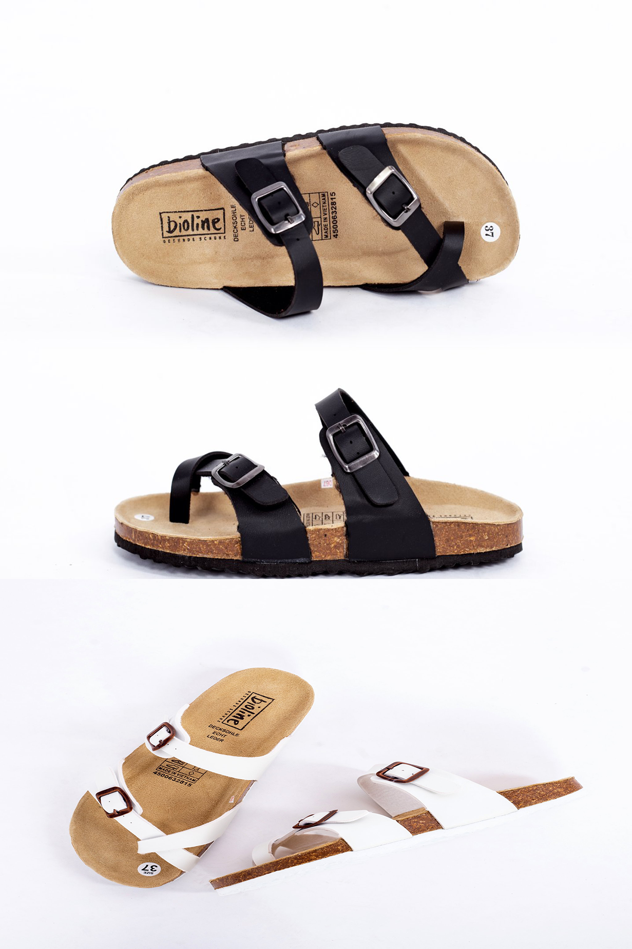 D06 Birken Bioline dép da bò thật 100%