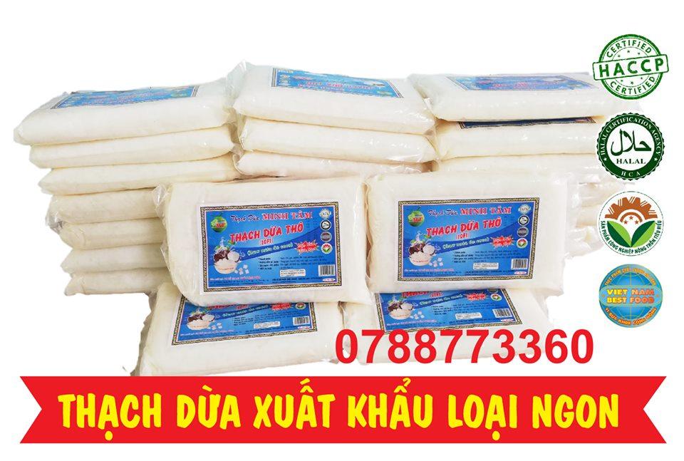 Thạch dừa thô Minh Tâm loại đặc biệt 1kg KÈM HƯƠNG