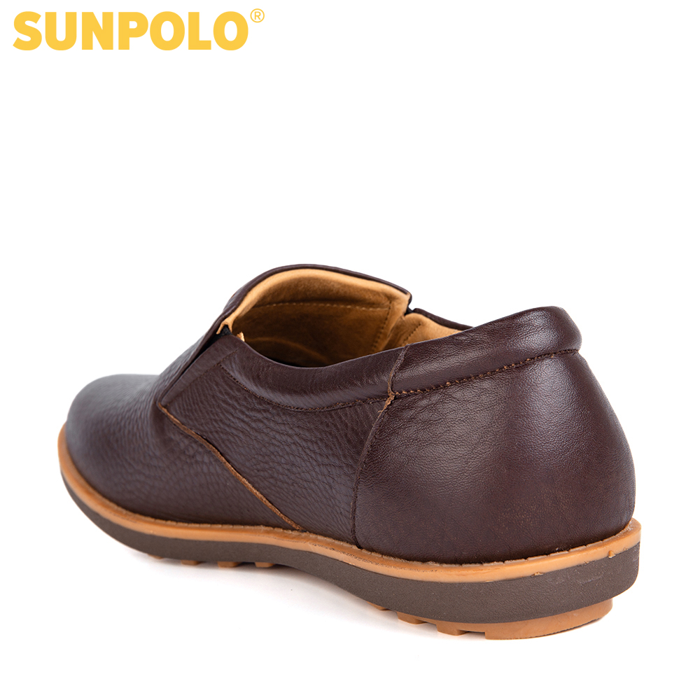Giày Nam Da Bò SUNPOLO SUMU01 (Đen, Nâu)