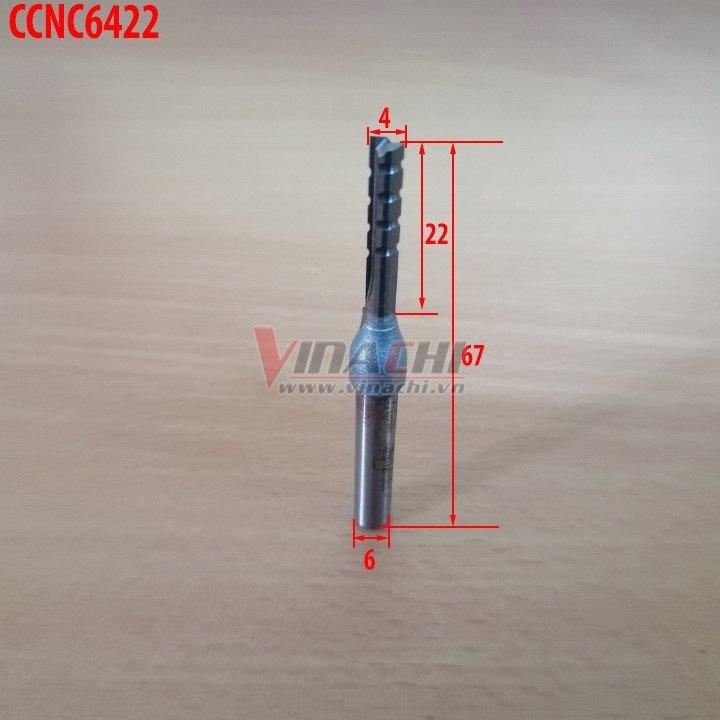 MŨI CẮT CNC TIDEWAY 2 CÁNH CỐT 6MM