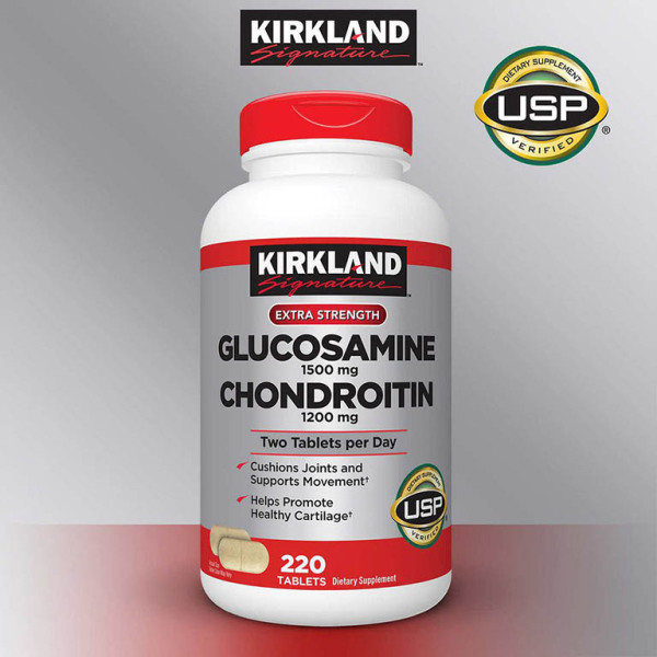 Viên Uống Bổ Khớp (220v) Kirkland Glucosamine 1500mg Chondroitin 1200mg