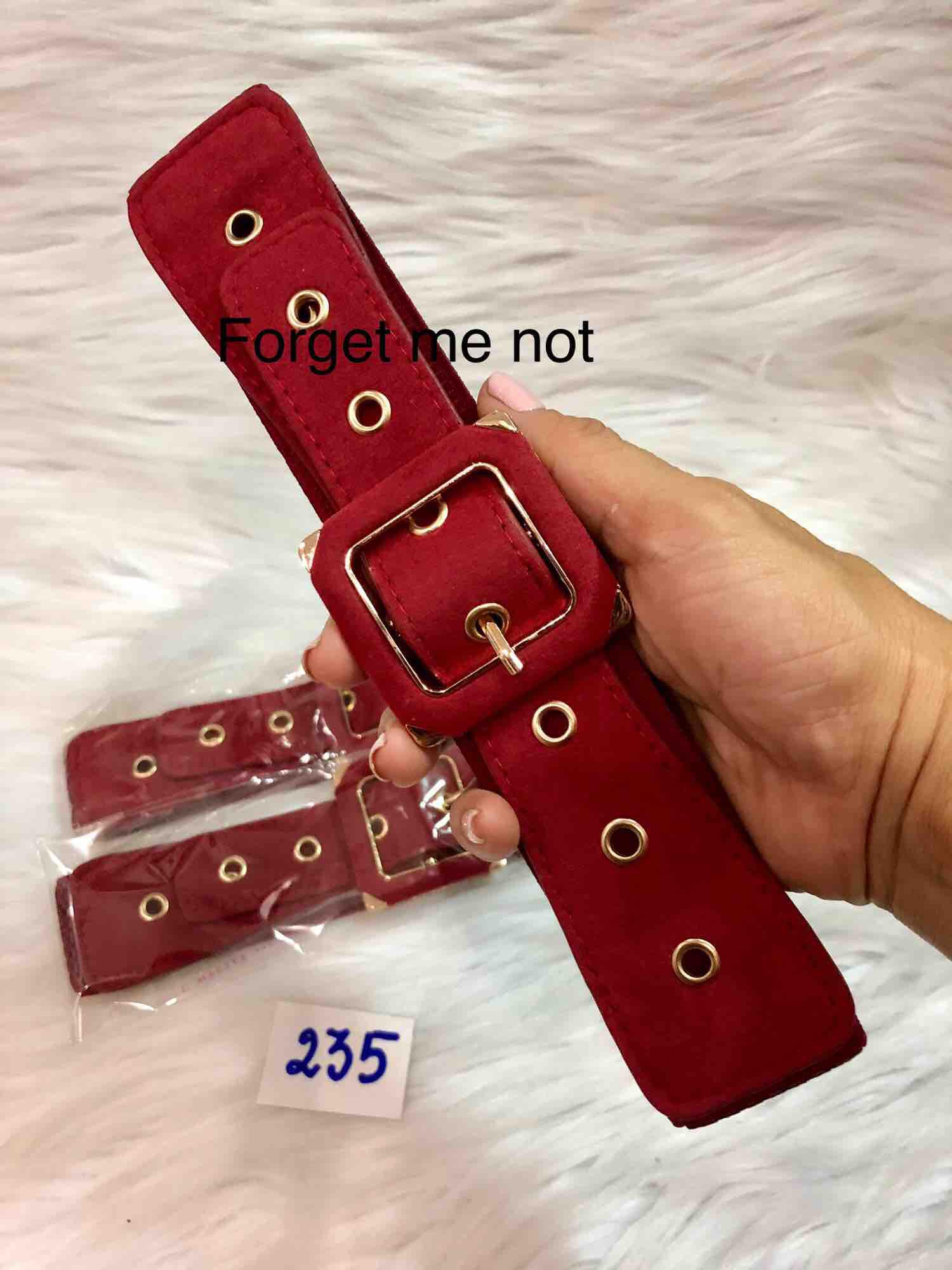 [HCM]Thắt lưng nhung bản 4cm. Có 2 màu