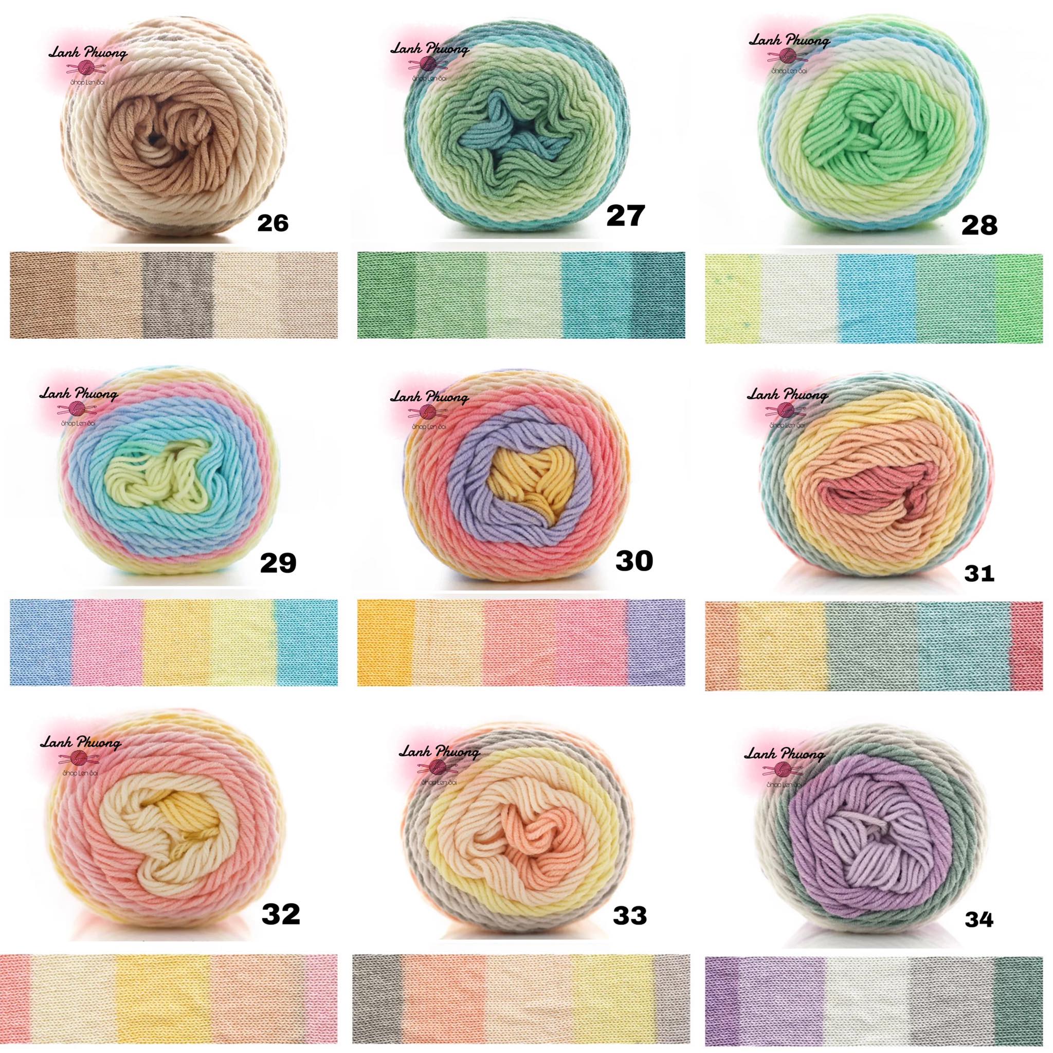 [HCM]Len Cầu Vồng Rainbow 100gr