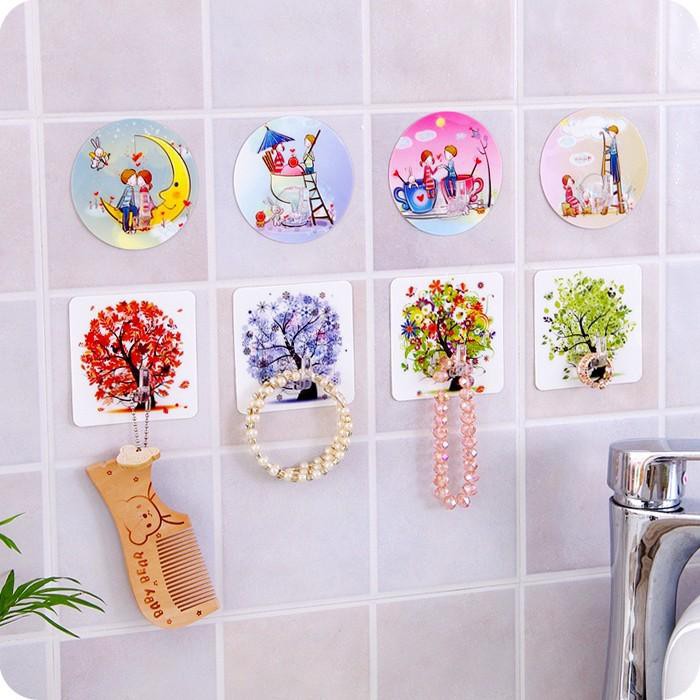 Móc Dán Tường 3D Siêu Dính Chịu Lực 10 Chiếc