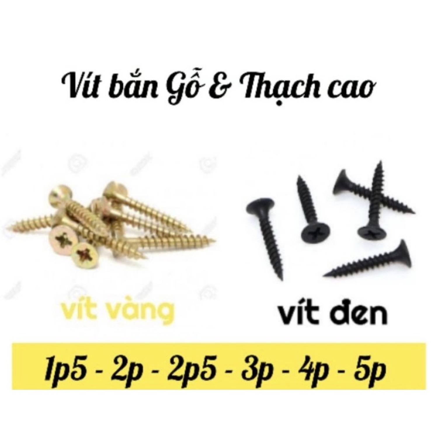 Bán lẻ theo 100g] Vít bắɴ gỗ, thạch cao giá tốt