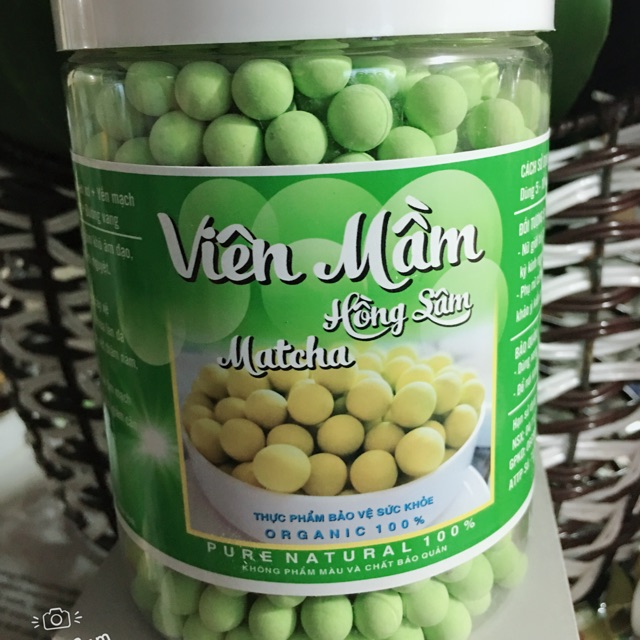 combo viên tinh nghệ mật ong + viên mầm matcha