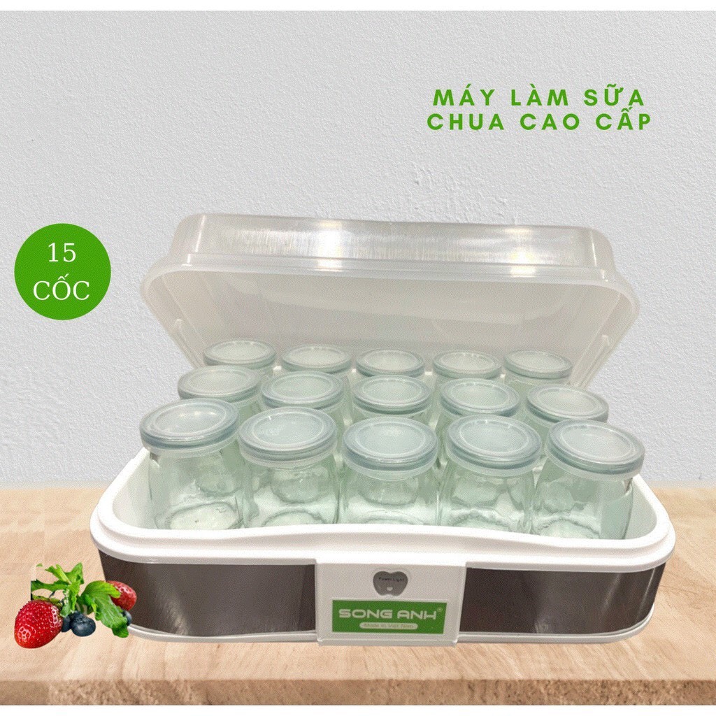**Máy làm sữa chua Song anh** Loại 15 Cốc Thủy tinh