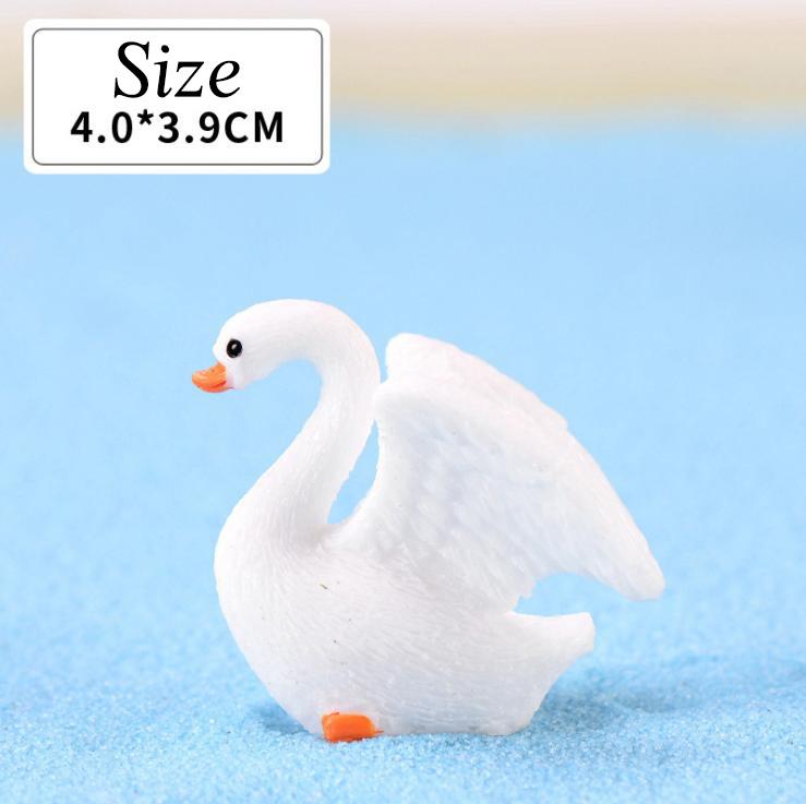 [HCM]Mô hình thiên nga trắng trang trí tiểu cảnh thủy sinh terrarium chậu cây cảnh sen đá bánh kem xương rồng