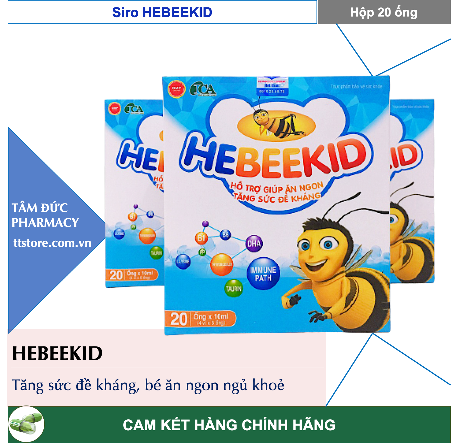 Sirô ăn ngon hebeekid - bé ăn khoẻ, tăng sức đề kháng