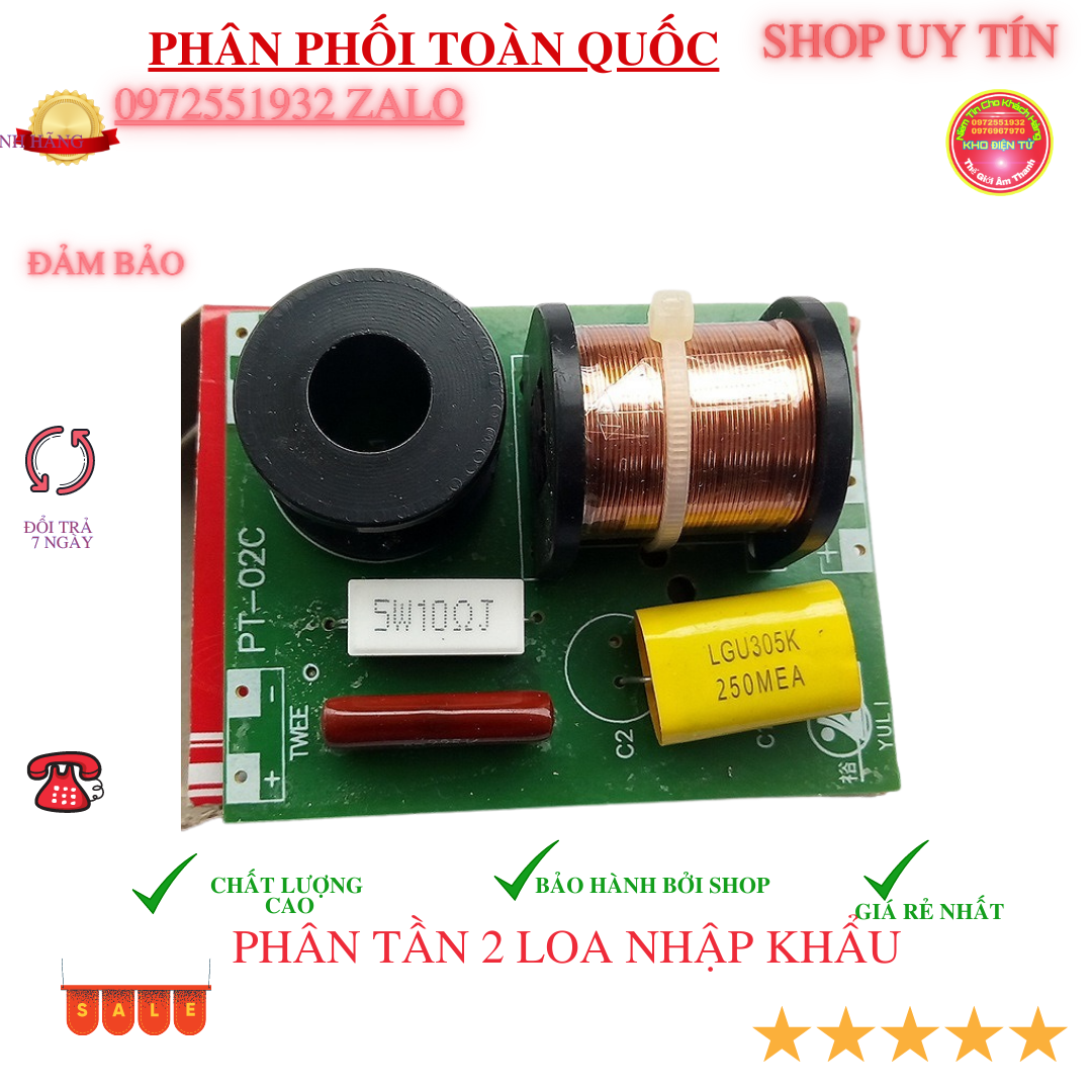 Mach phân tần 2 loa 1 bass 1 tép mạch nhập khẩu yl .Giá 1 mạch.