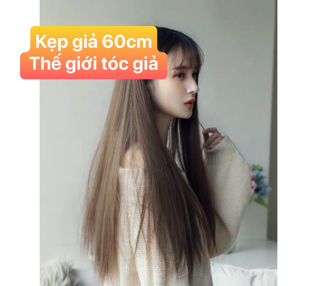[HCM]KẸP TÓC GIẢ NỬA ĐẦU THẲNG DÀI